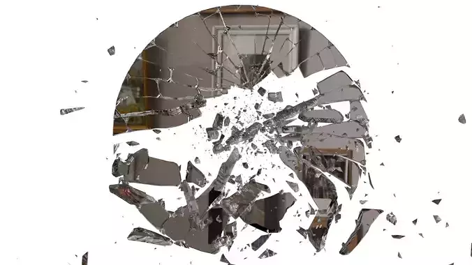 Animated ABC Broken Windows And Mirrors Glass 3D Models