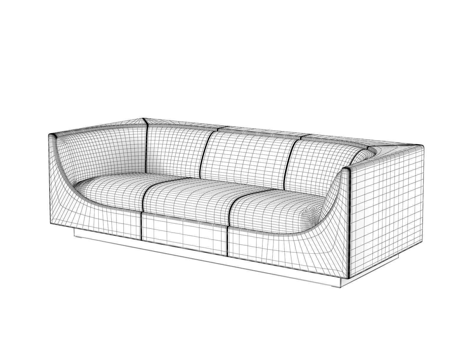 Cubo 3 Seater Sofa 3D model_4