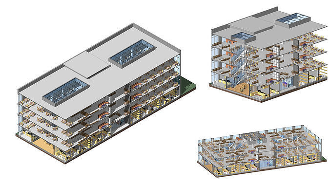 Restaurant Design 3D model 7