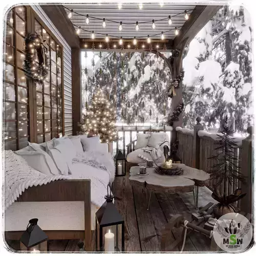 Christmas Home - Porch Blender Scene