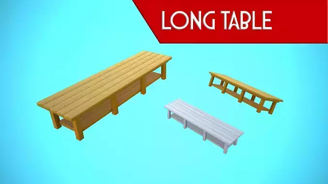 LONG TABLE CARTOON STYLIZED