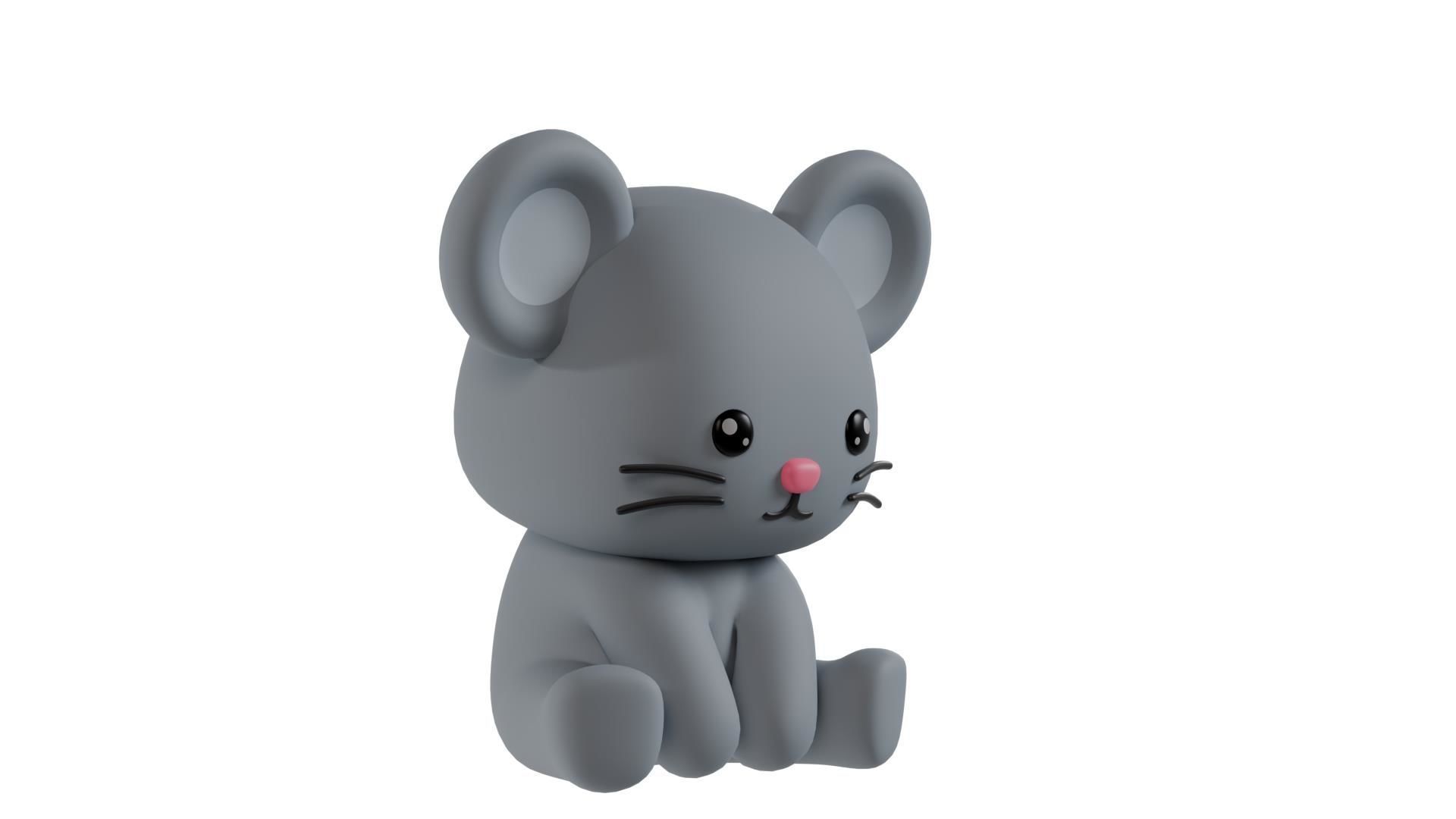 Chinese Zodiac Year of the Rat Sitting Pose 3D print model_3