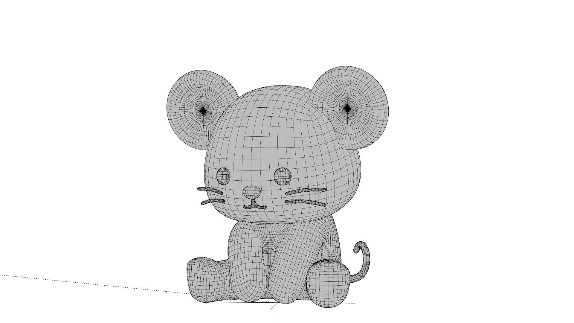 Chinese Zodiac Year of the Rat Sitting Pose 3D print model_7