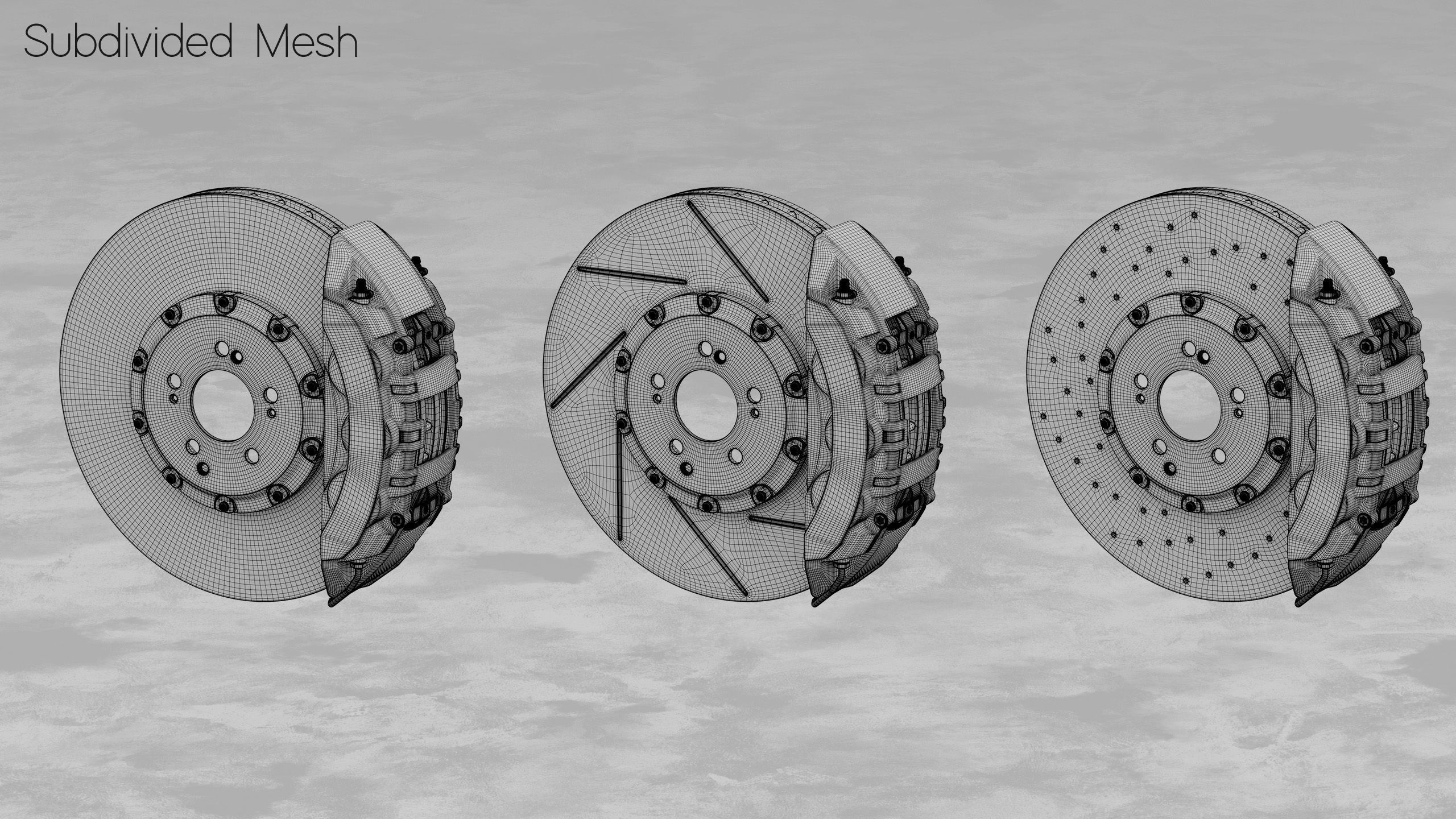 Brembo 402x39 6 Piston Brake 3D Model 3D model_4