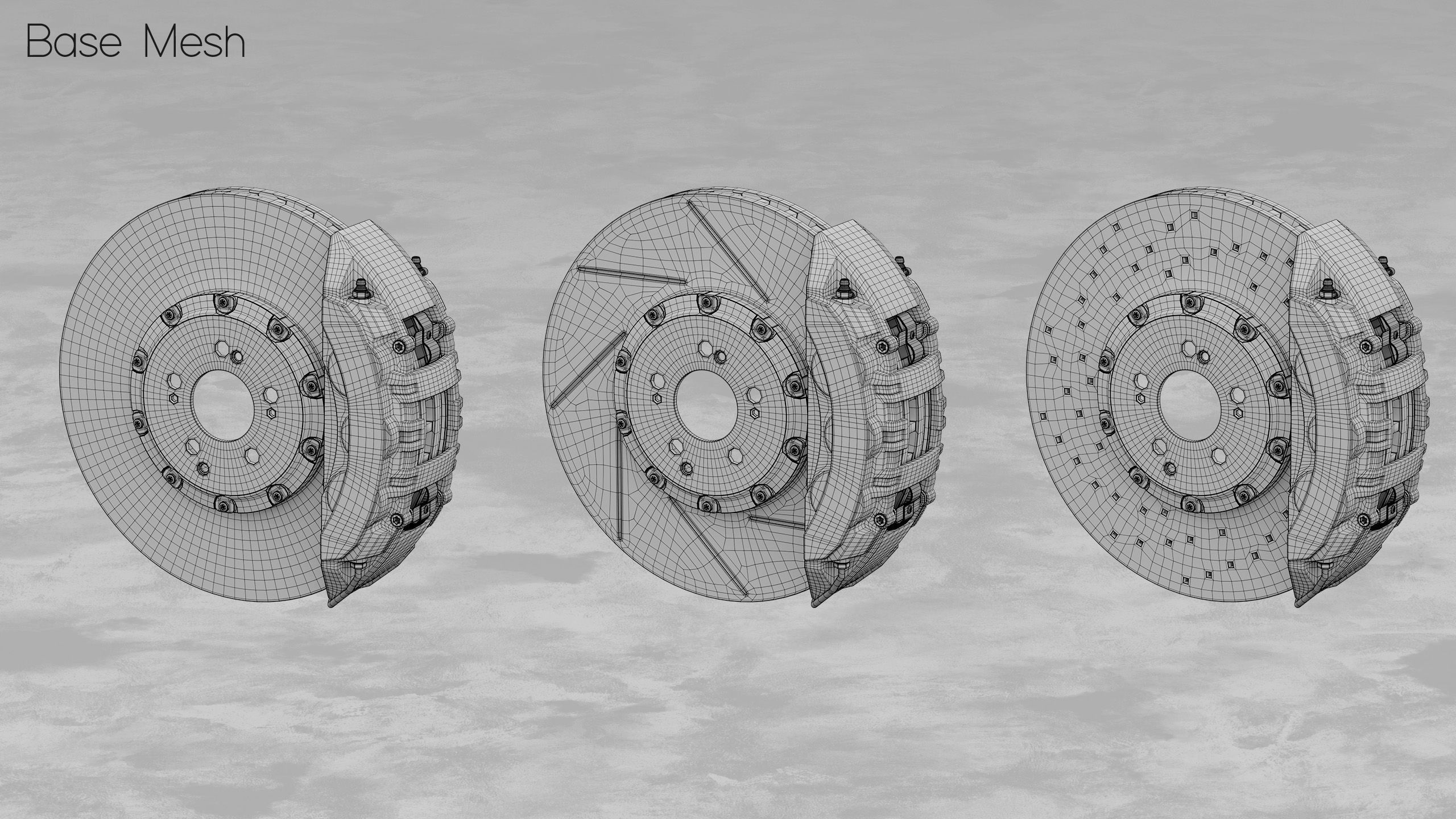 Brembo 402x39 6 Piston Brake 3D Model 3D model_3