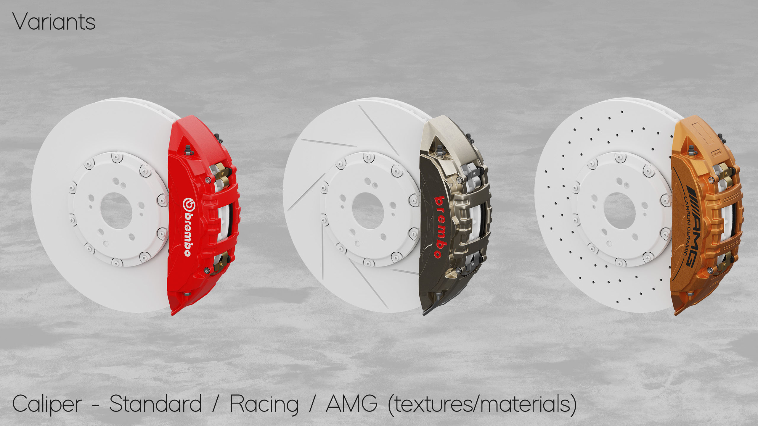 Brembo 402x39 6 Piston Brake 3D Model 3D model_1