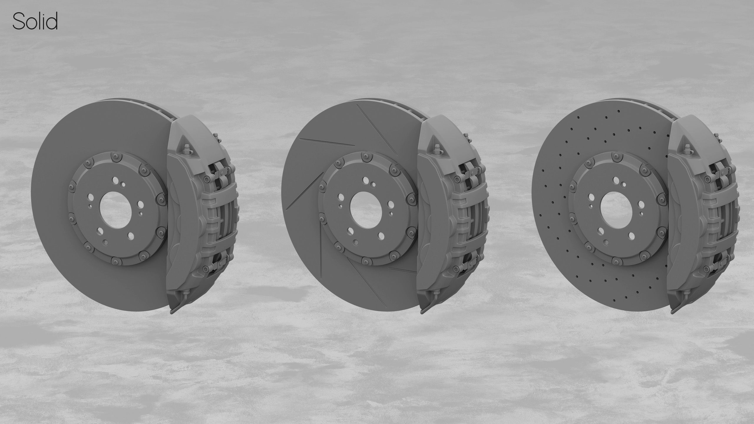 Brembo 402x39 6 Piston Brake 3D Model 3D model_5