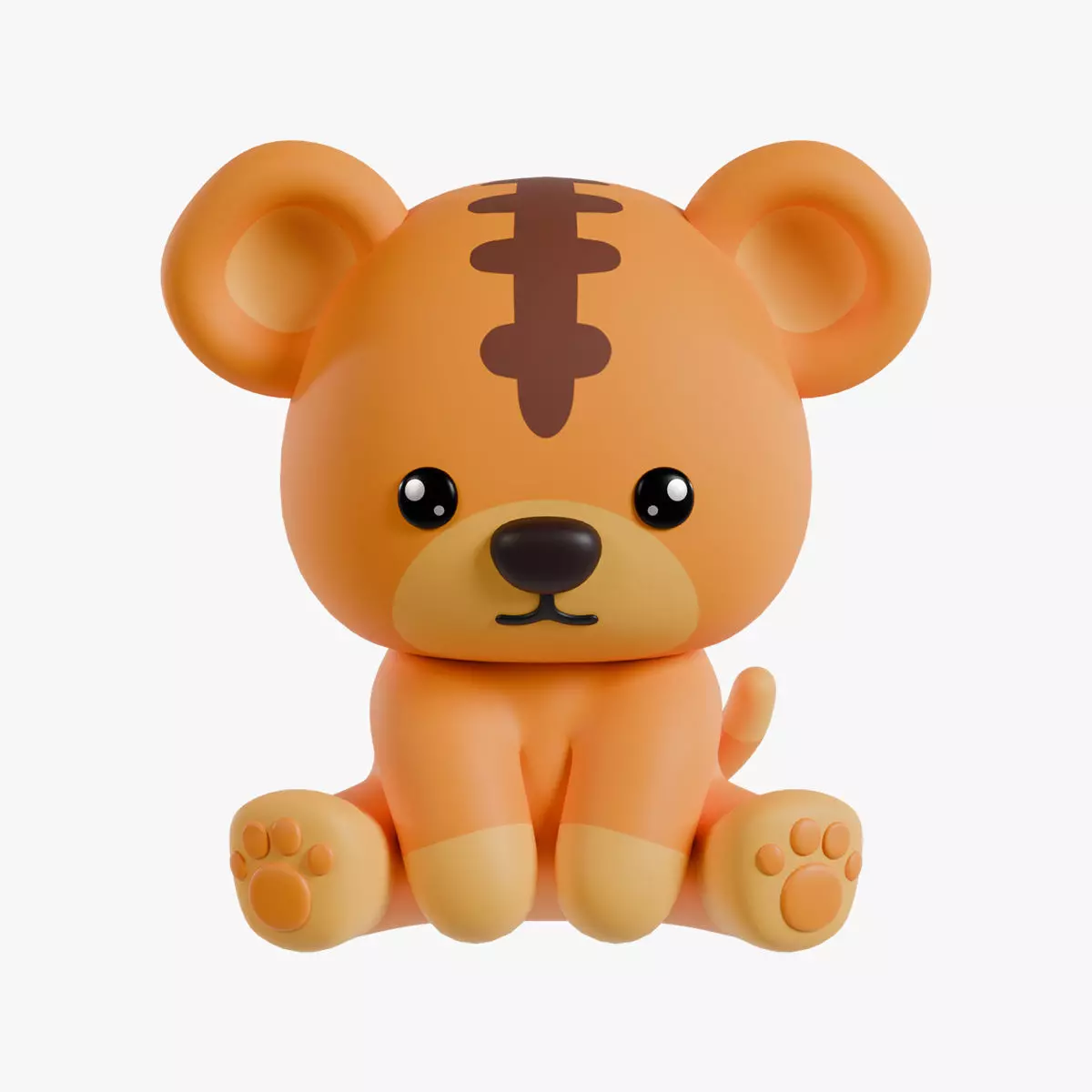 Chinese Zodiac Year of the Tiger Sitting Pose 3D print model