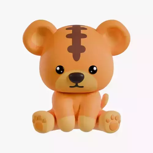 Chinese Zodiac Year of the Tiger Sitting Pose