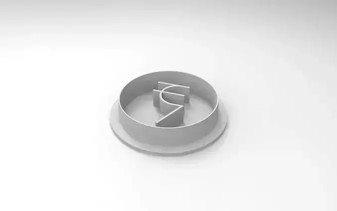Cookie Cutter Rupee India 3D print model