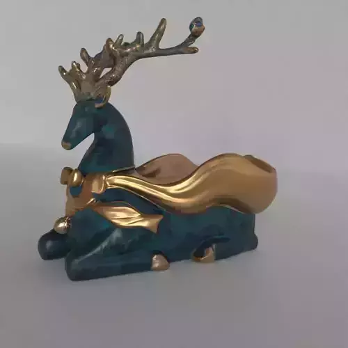 deer planter - vase - garden urn - candy dish - candle holder