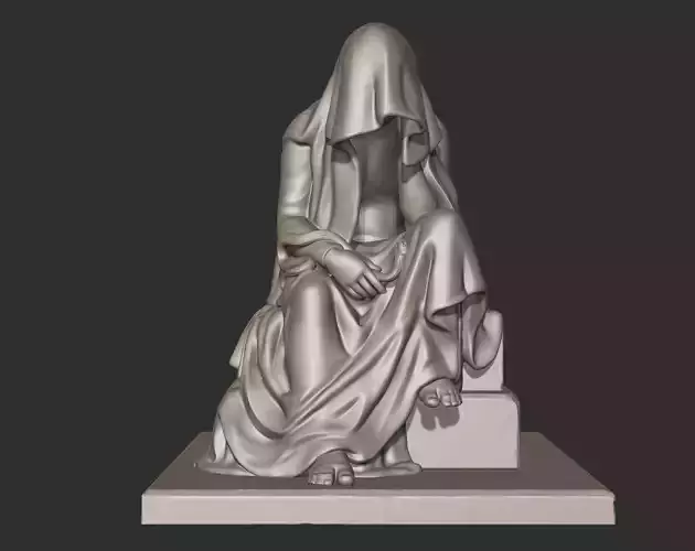 Man with Drapery - Hi poly model 3D print model