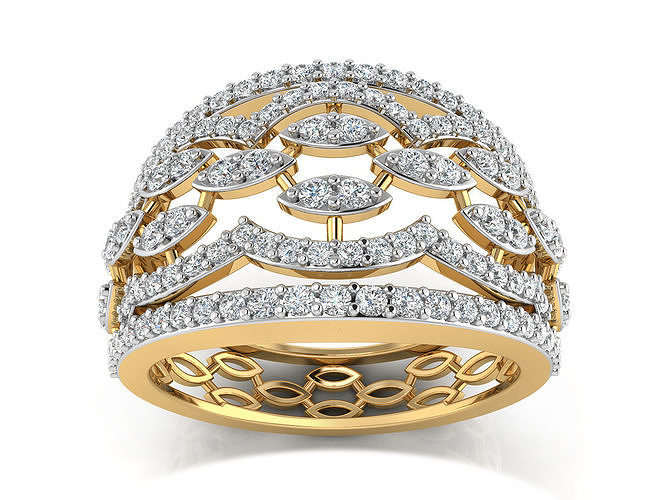 Women Ring  Render 3dm STL OBJ FBX Details 3D print model
