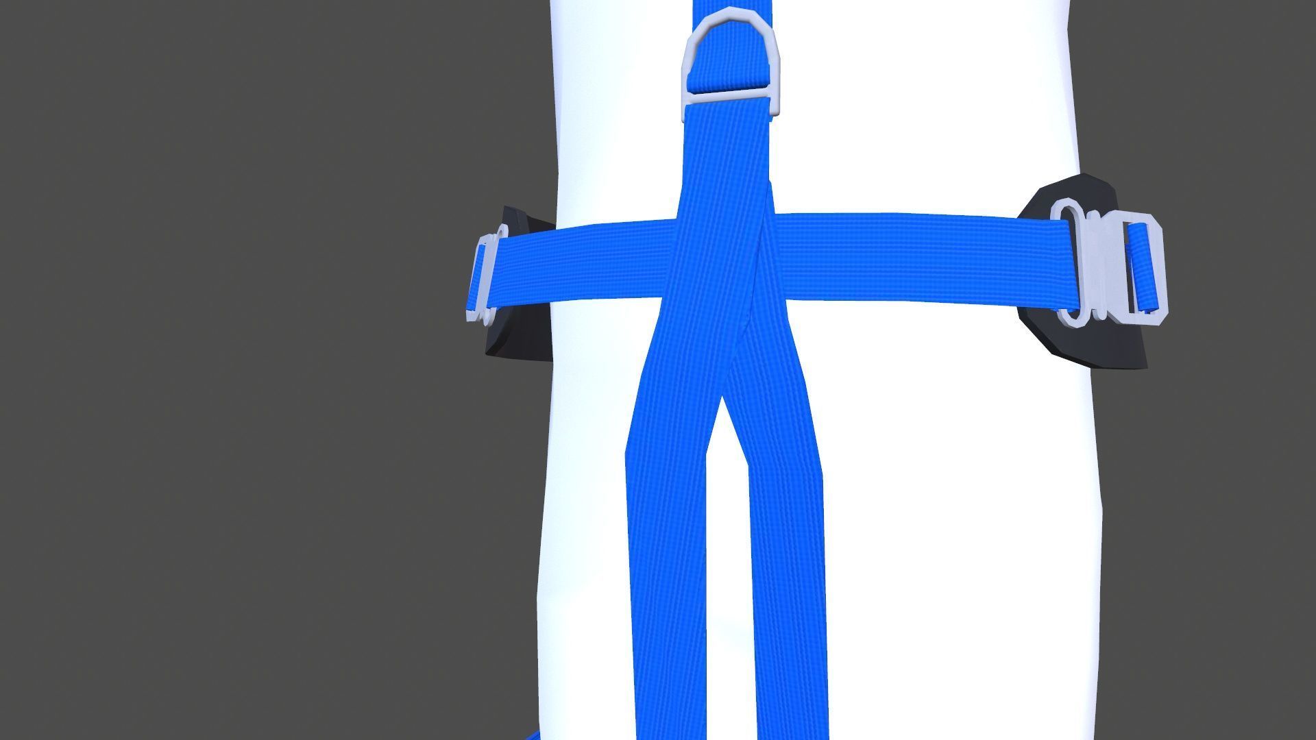 Safety Harness and Helmet Low-poly 3D model_11