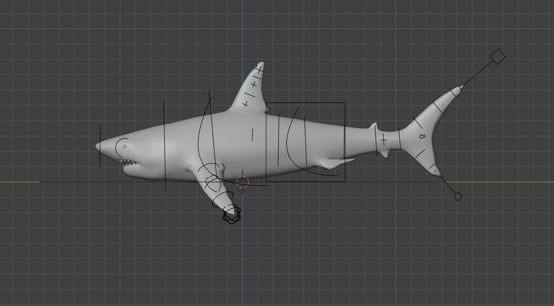 Shark Animated and Rigged Low-poly 3D model_6
