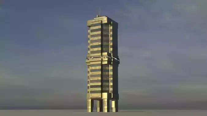 Futuristic City Building 10