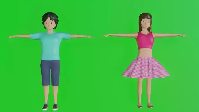 Boy And Girl Chracter