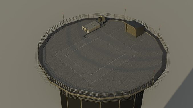 Futuristic City Building 13 Low-poly 3D model 6