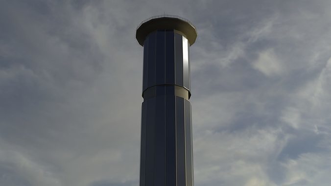 Futuristic City Building 13 Low-poly 3D model 4