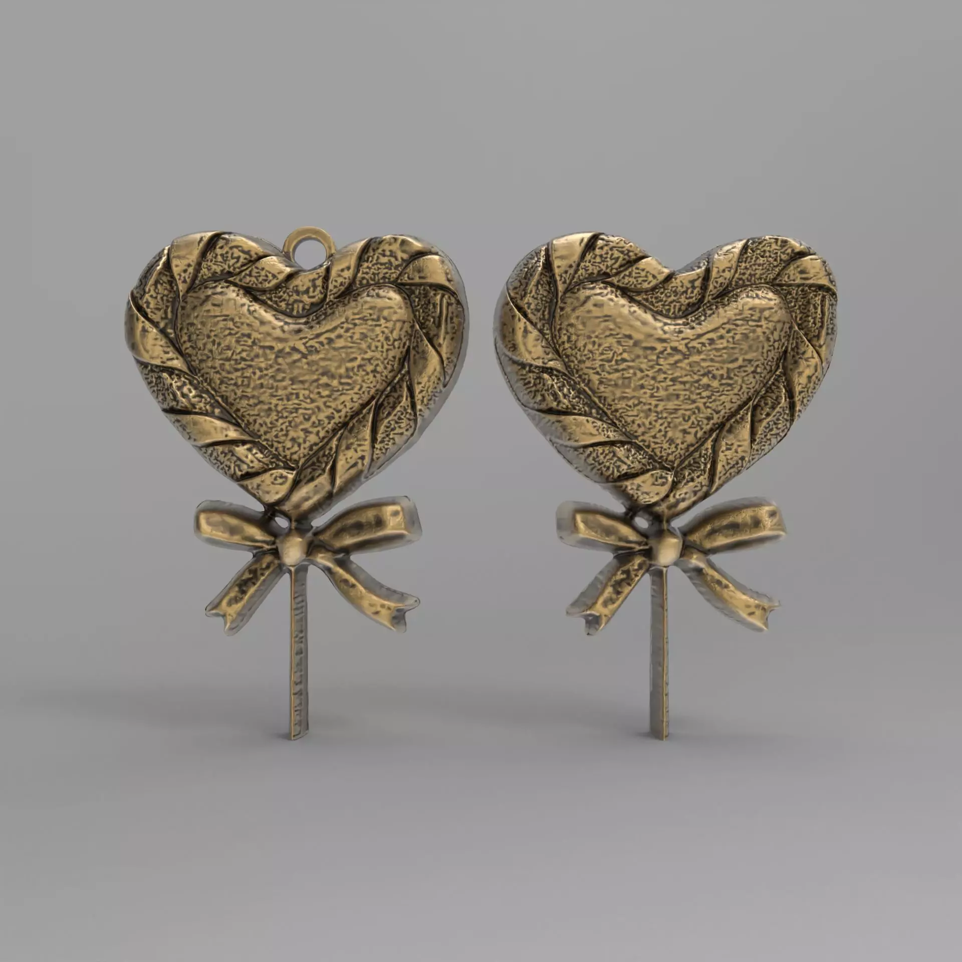 christmas tree heart candy  3D print model_0