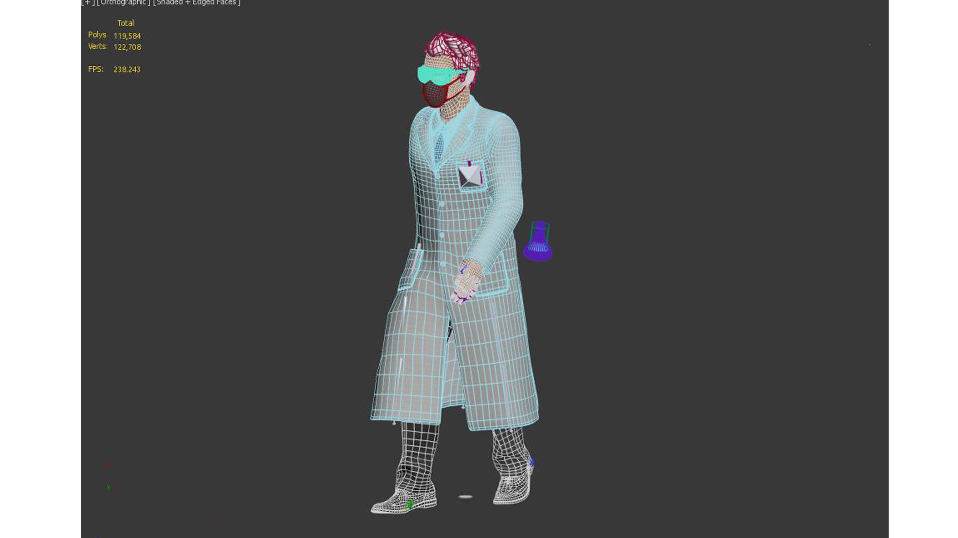 doctor character Low-poly 3D model_18