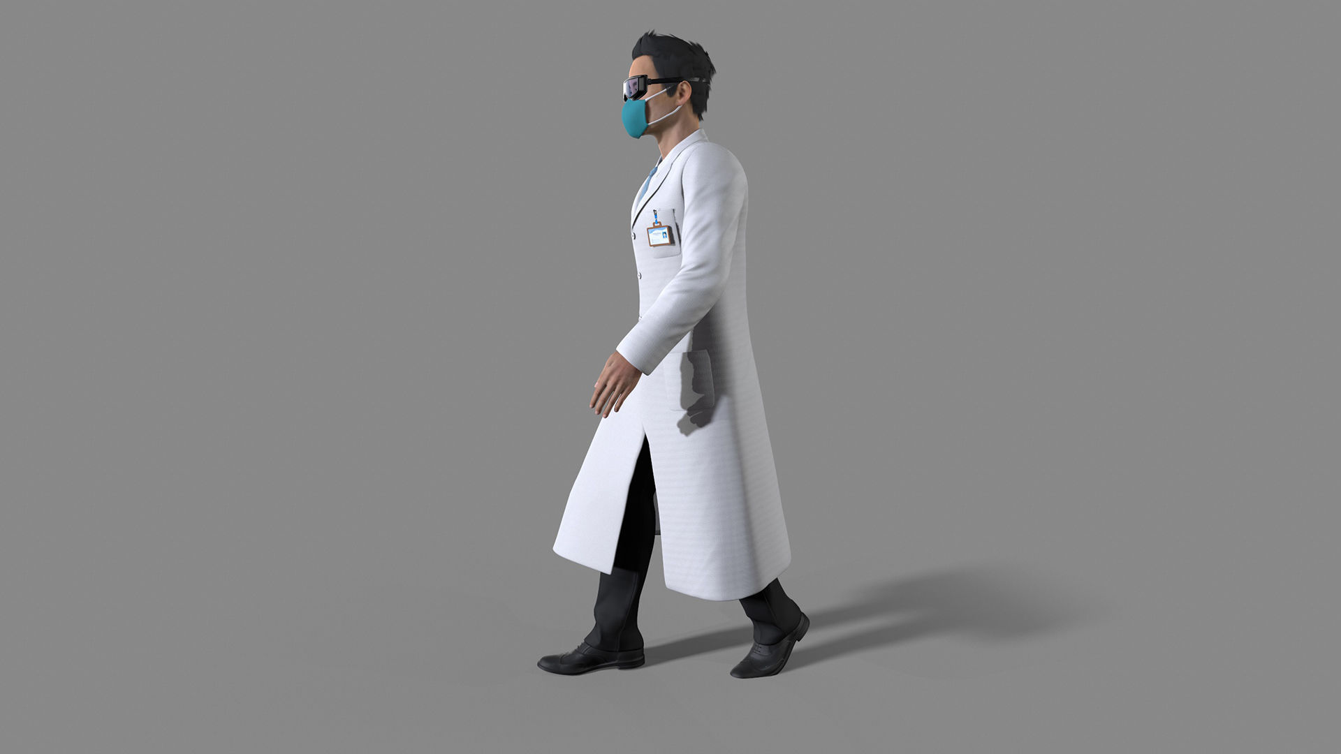 doctor character Low-poly 3D model_14