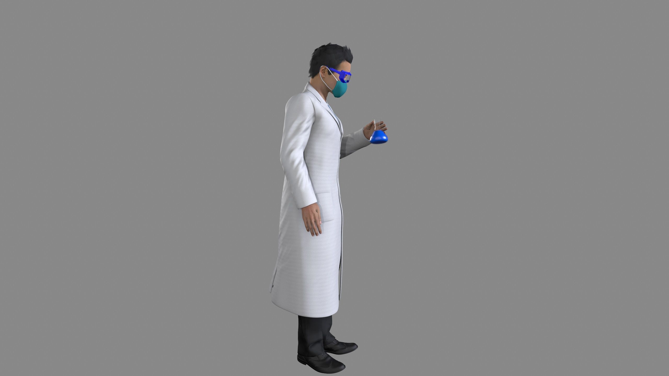 doctor character Low-poly 3D model_13