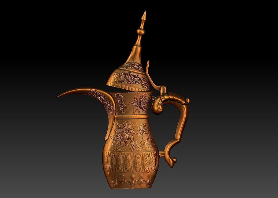 Arabic Coffee Pot - wall mounted 3D print model_7