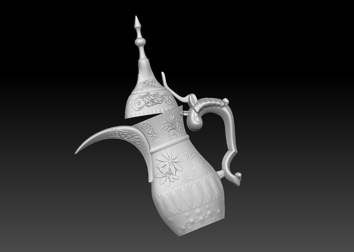 Arabic Coffee Pot - wall mounted 3D print model_9