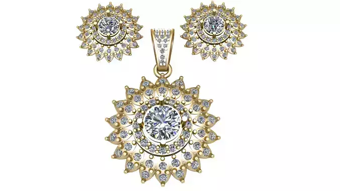 SUN STYLISH LOCKET SET 3D PRINTABLE MODEL