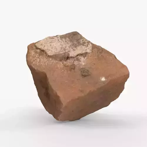 Photorealistic 3D scan of rock stone Low-poly 3D model