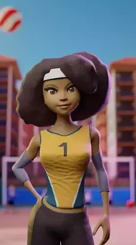 Rigged High Quality Volleyball Player