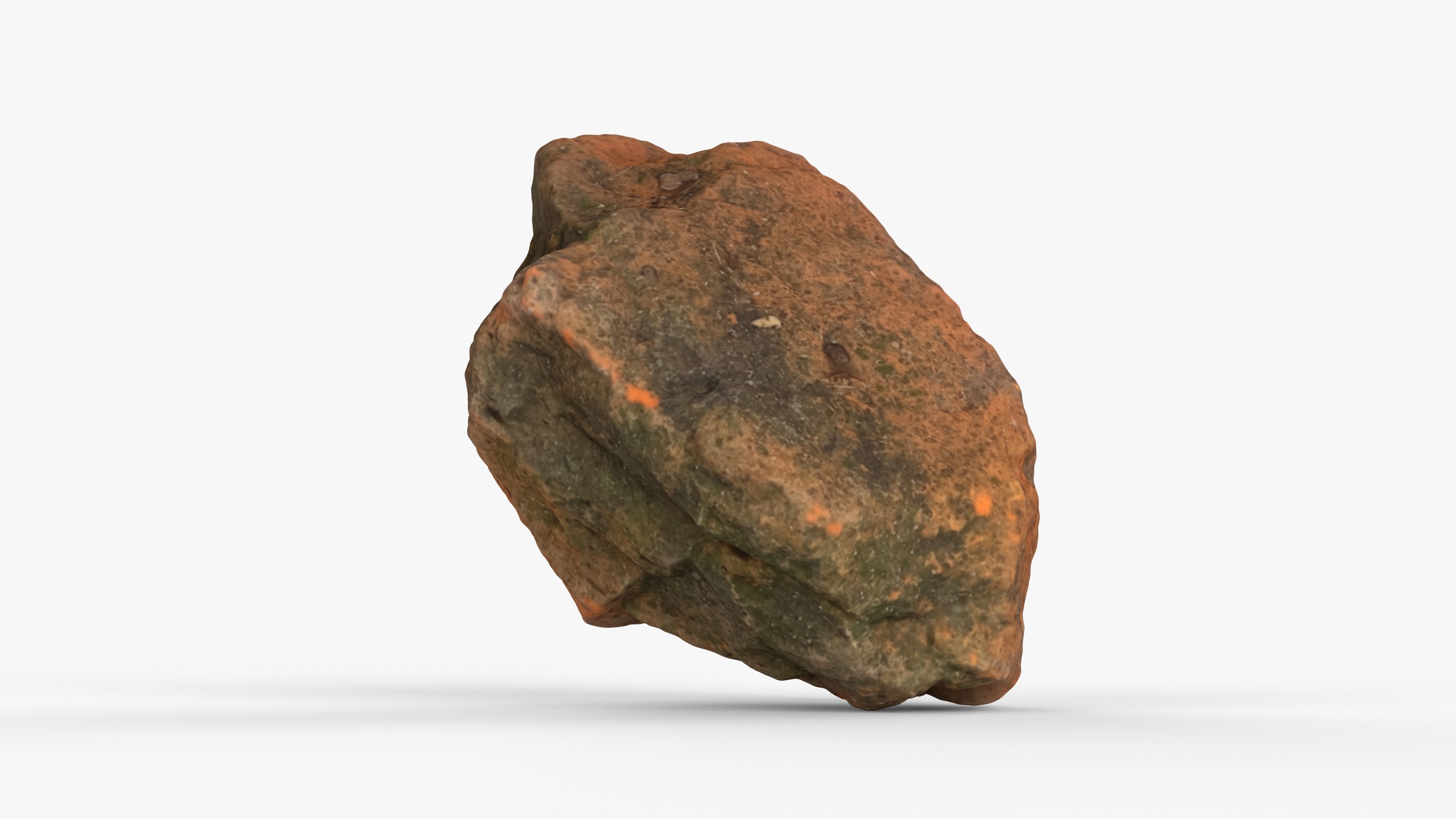 Photorealistic 3D scan of rock stone Low-poly 3D model_3