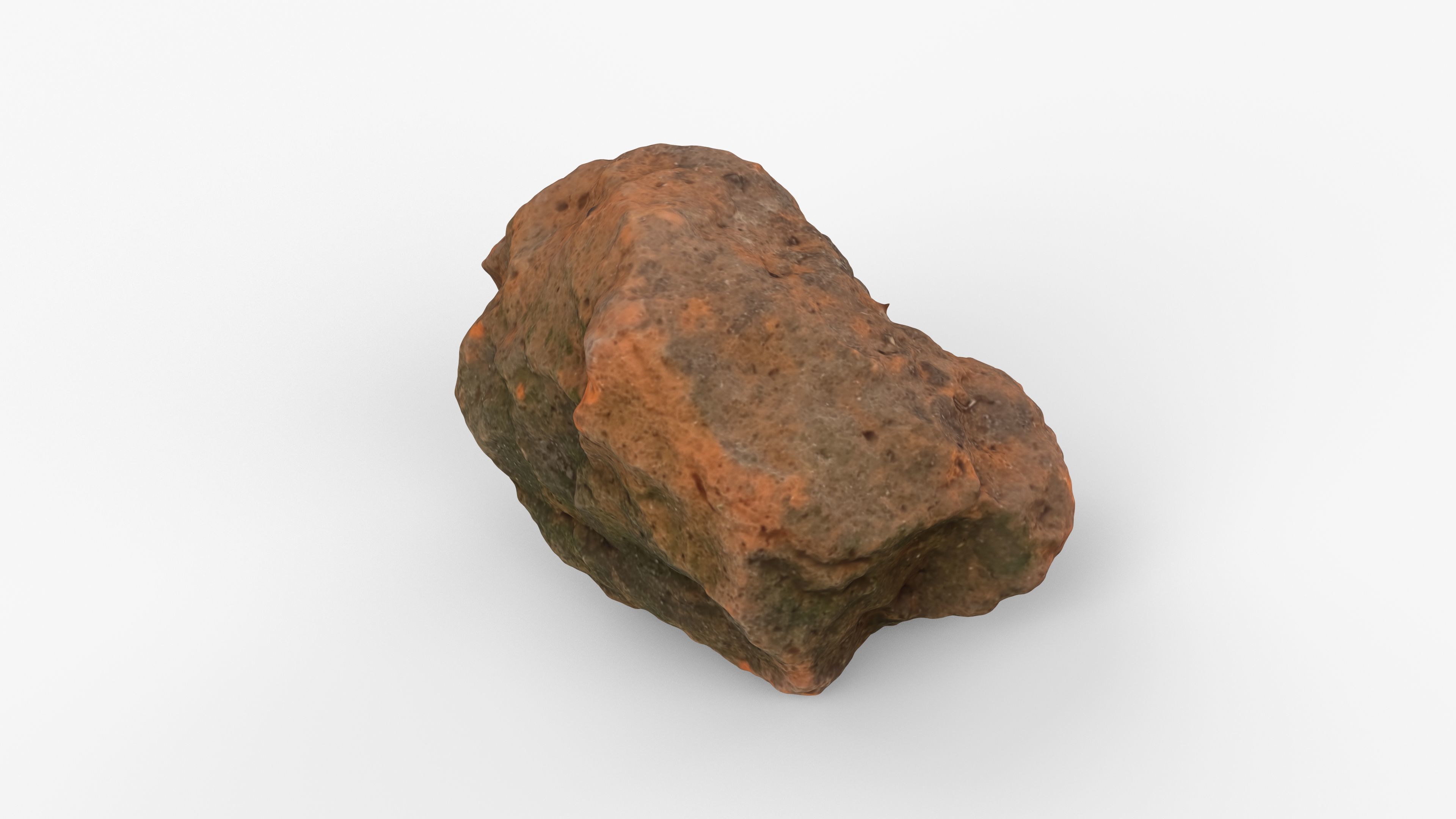 Photorealistic 3D scan of rock stone Low-poly 3D model_8