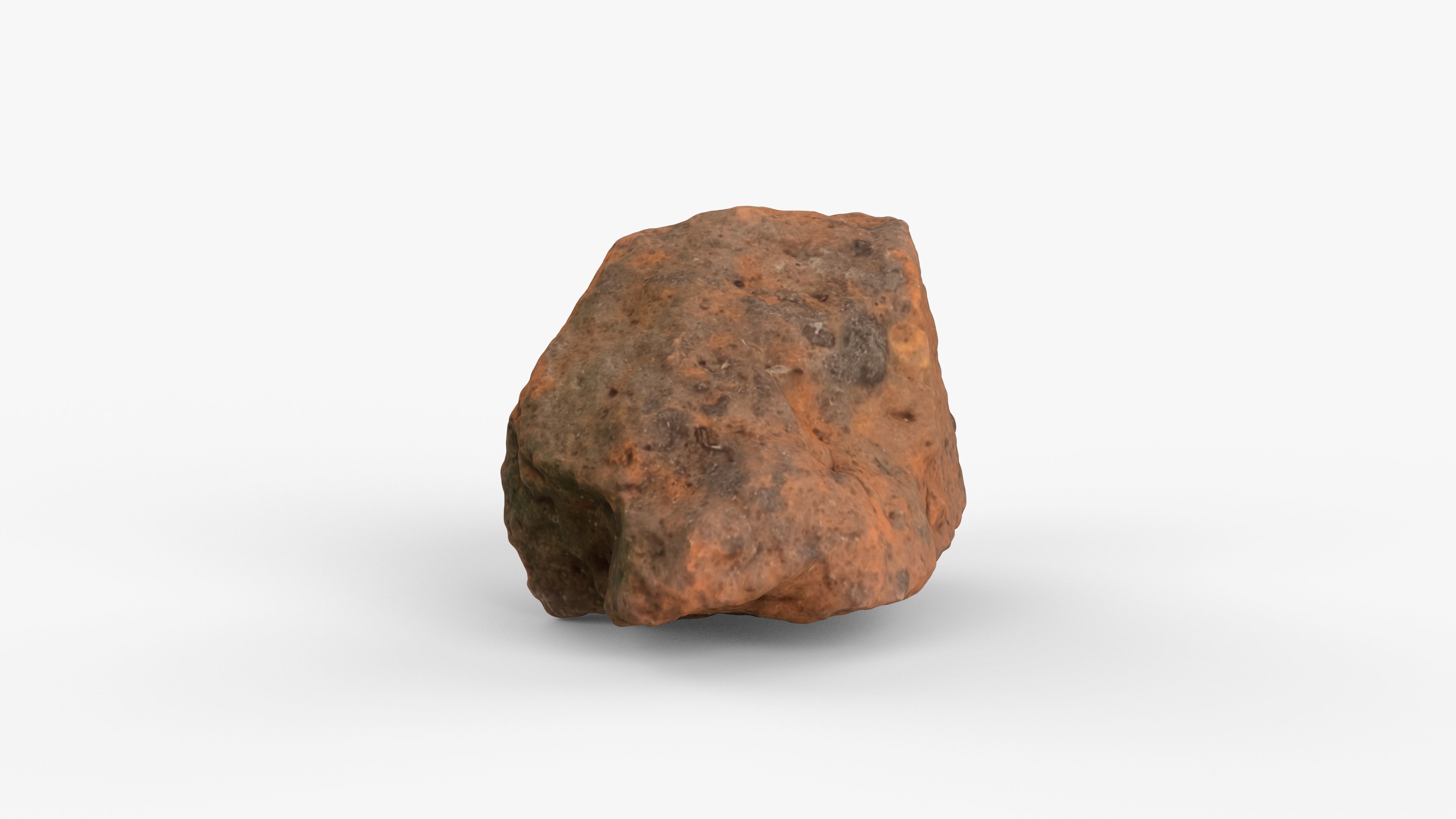 Photorealistic 3D scan of rock stone Low-poly 3D model_2