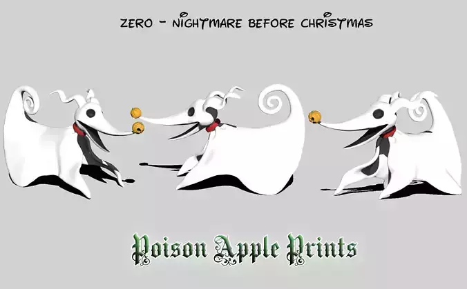 ZERO - NIGHTMARE BEFORE CHRISTMAS 3D print model ZERO - NIGHTMARE BEFORE CHRISTMAS 3D print model