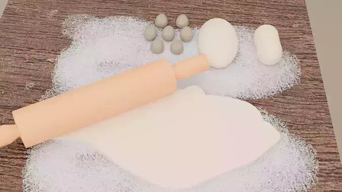 Realistic Bakers Table  3D model