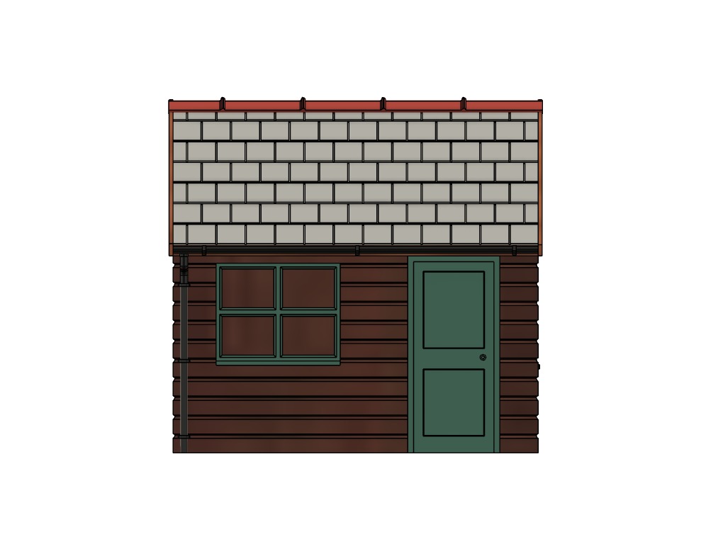 Model Railway Lineside Wooden Hut 2 3D print model_5