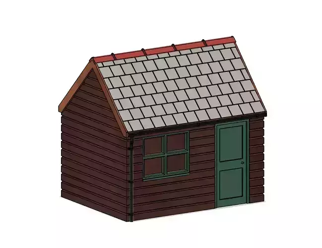 Model Railway Lineside Wooden Hut 2 3D print model