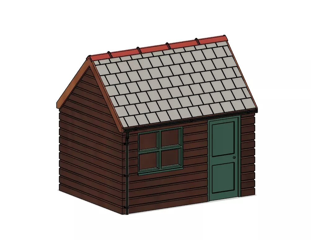 Model Railway Lineside Wooden Hut 2 3D print model_0