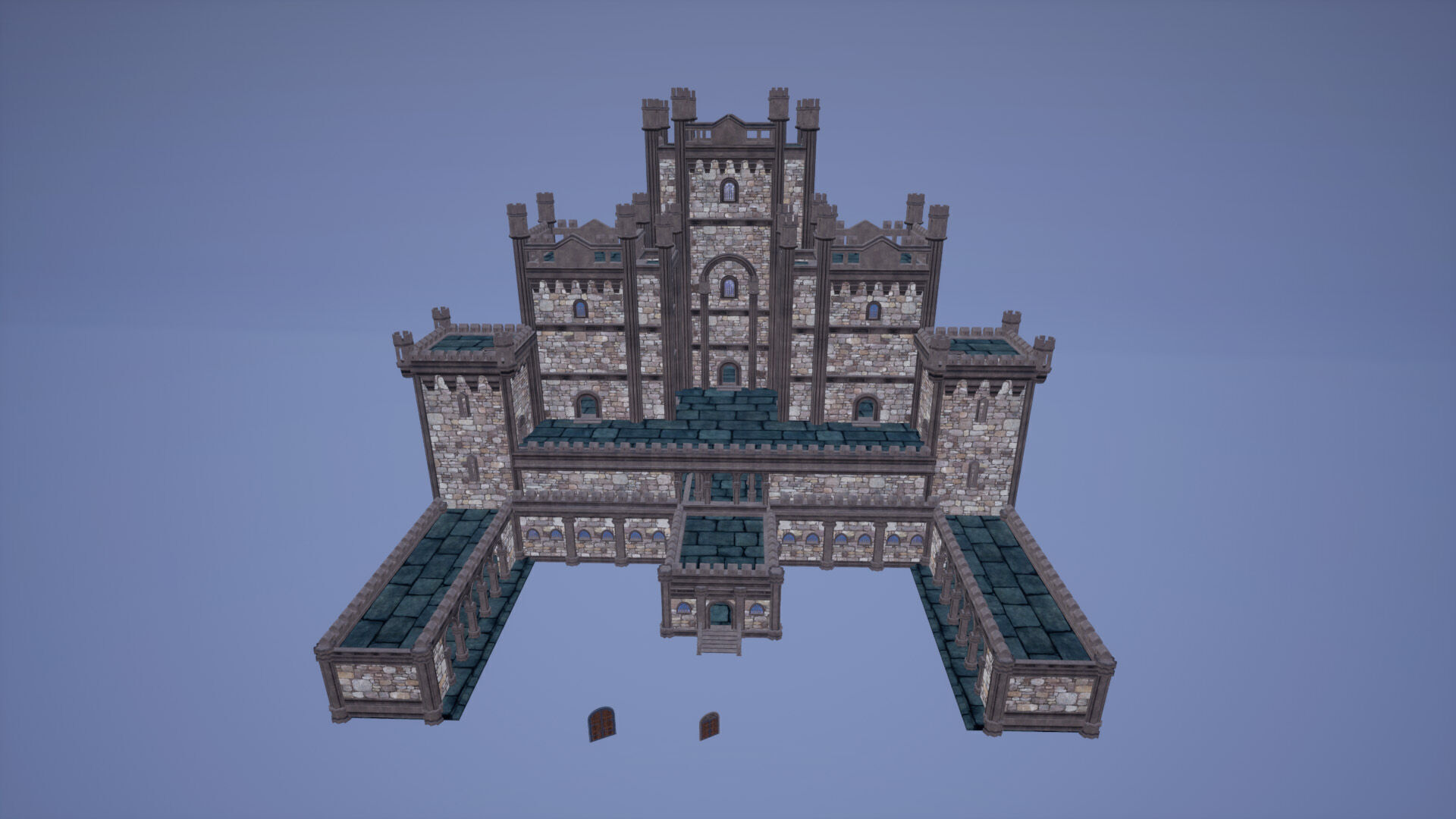 Medieval Castle City 3D model_12
