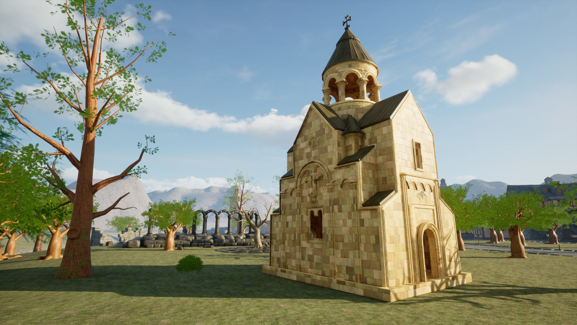 Medieval Castle City 3D model_2
