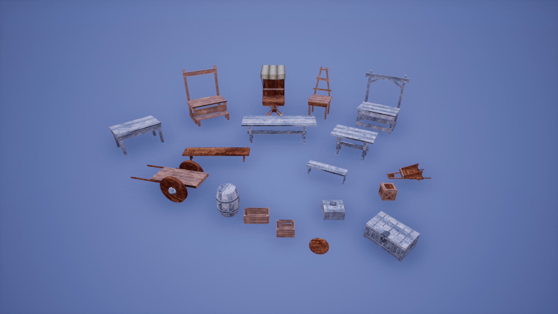 Medieval Castle City 3D model_15