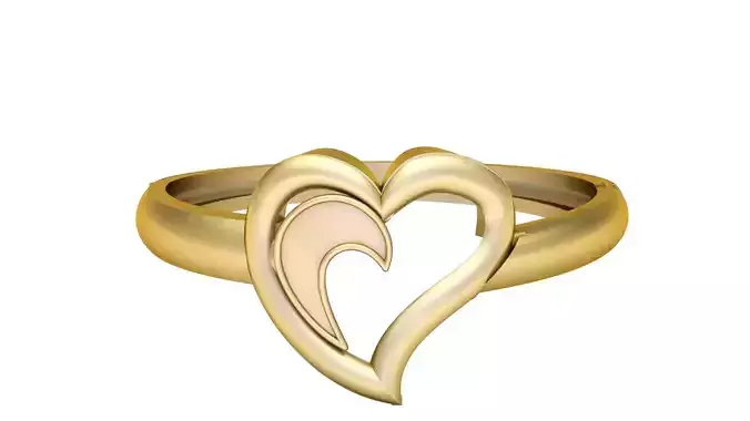 PRECIOUS HEART SHAPE RING 3D PRINTABLE MODEL