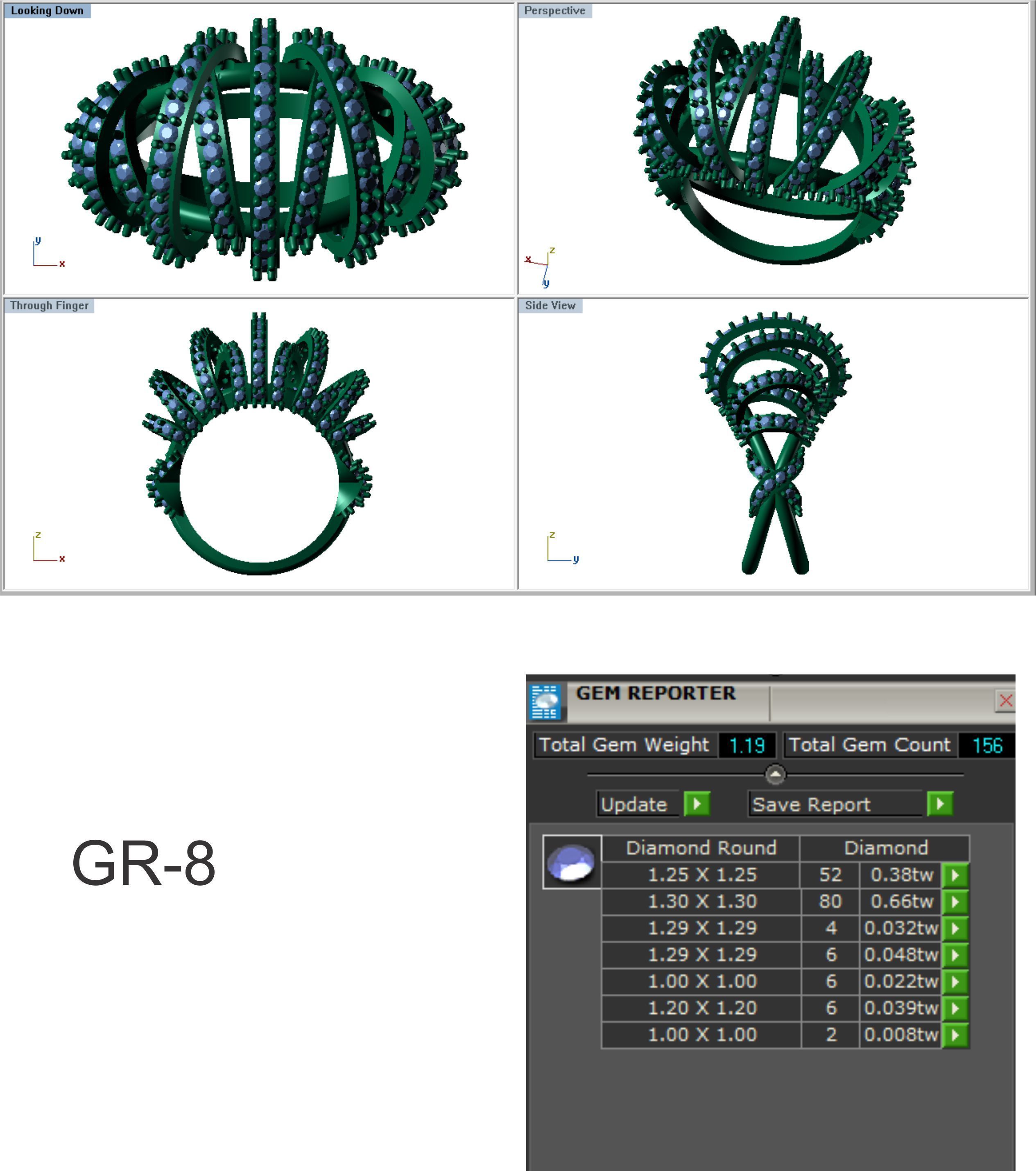 Women Ring  Render 3dm STL OBJ FBX Details 3D print model_16