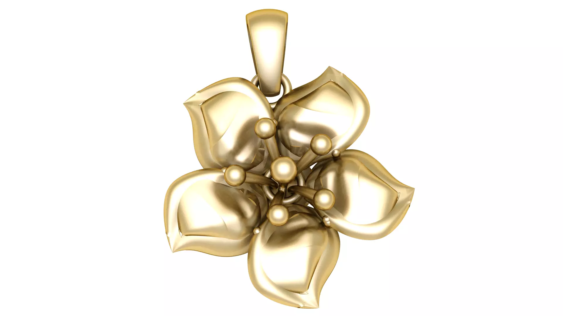 SIMPLE PRECIOUS FLOWER PENDANT 3D PRINTABLE MODEL 3D print model