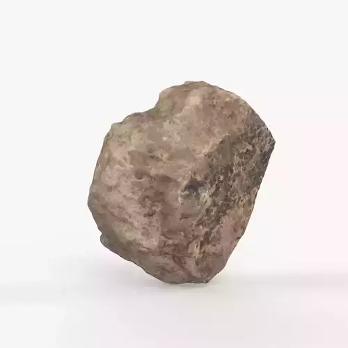 Photorealistic 3D scan of rock stone Low-poly 3D model