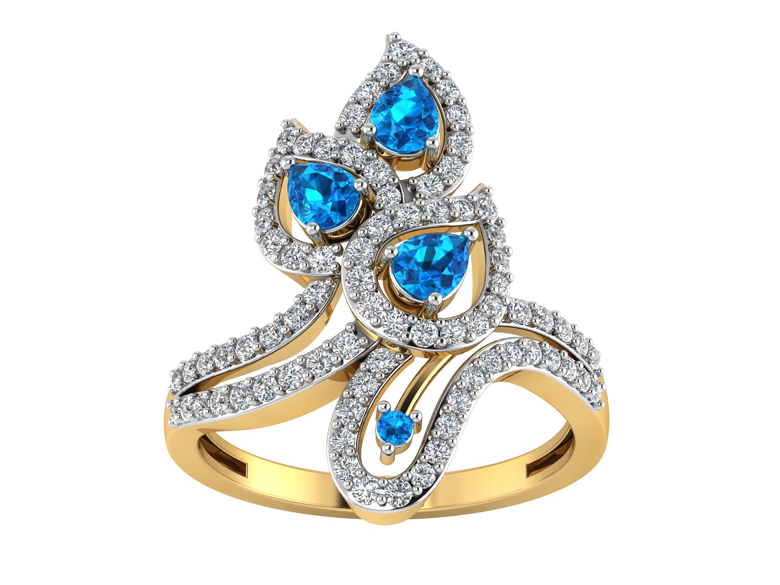 Women Ring  Render 3dm STL OBJ FBX Details 3D print model_9