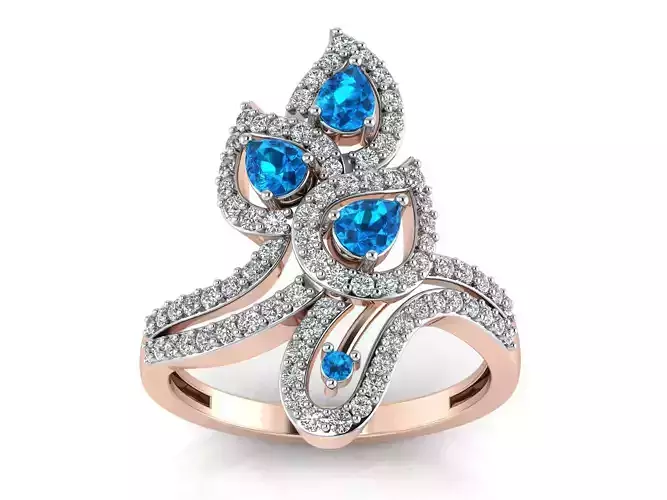 Women Ring  Render 3dm STL OBJ FBX Details 3D print model