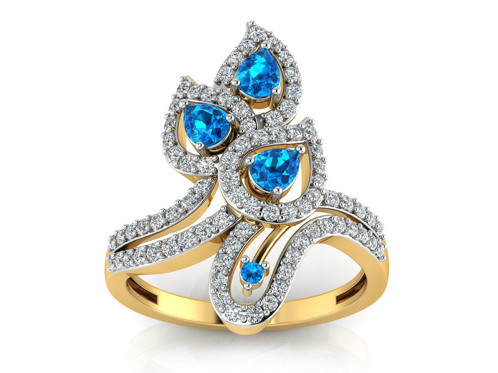 Women Ring  Render 3dm STL OBJ FBX Details 3D print model_1